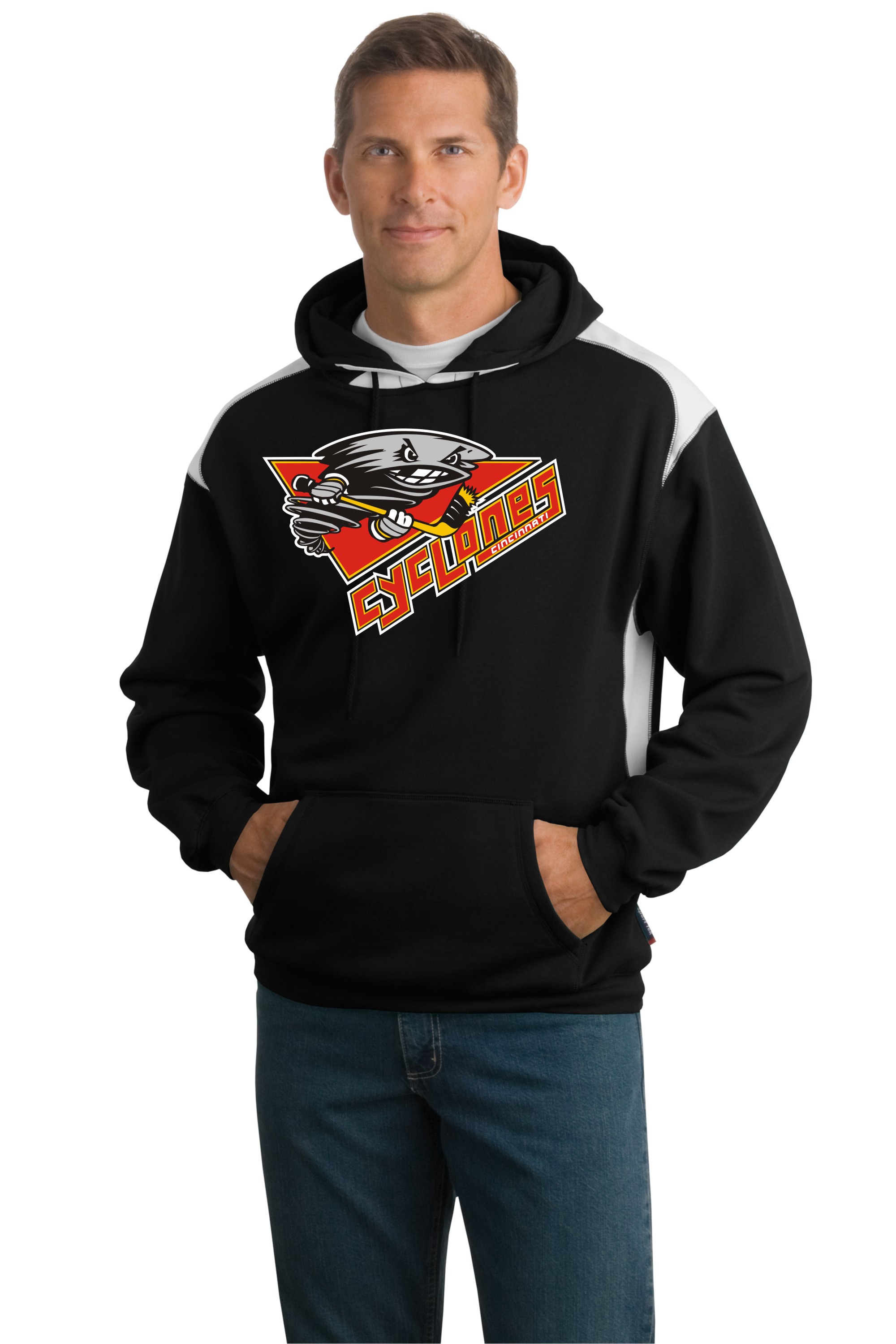 Cyclones Hooded Sweatshirt - Black/White